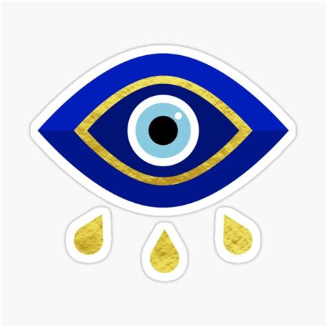 "Evil Eye, Blue Eye" Sticker by MariCG | Redbubble