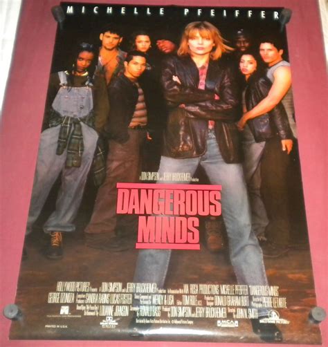 Dangerous Minds Movie Poster 27x40 D/S Michelle Pfeiffer George Dzundza Neville | eBay