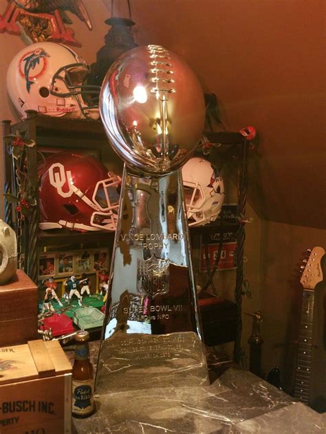 My Replica Miami Dolphins Super Bowl Trophy from the 1972 Perfect Season | Super bowl trophy ...