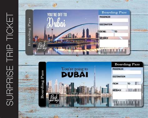 Printable DUBAI Surprise Trip Gift Ticket. Boarding Pass. - Etsy France ...