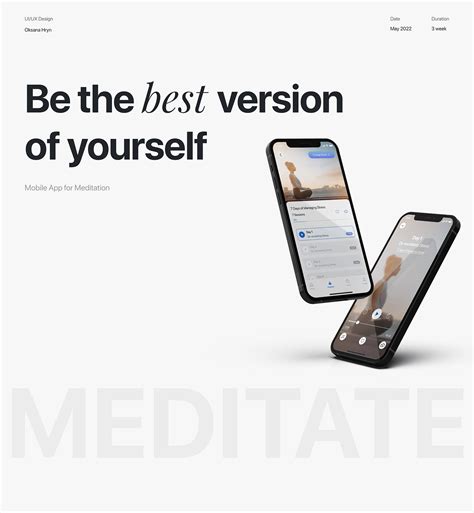 Meditate. Mobile App for Meditation on Behance