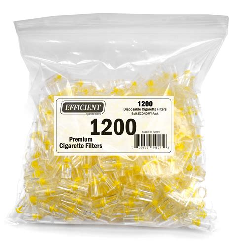 Efficient Disposable Cigarette Filters - Bulk Economy Pack (1200 Per Pack)