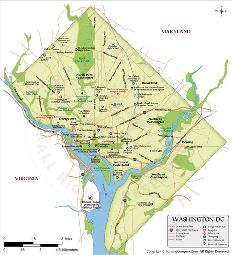 Washington DC Map HD