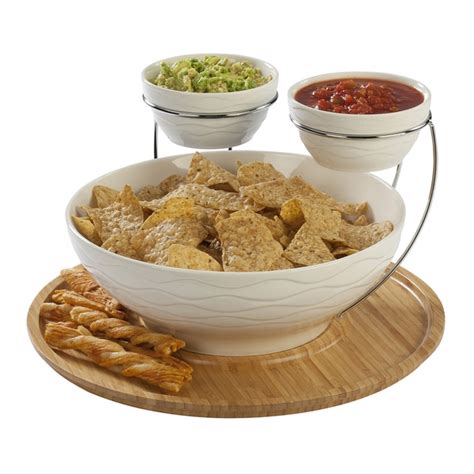 Shop Double Chip and Dip Serving Set - Free Shipping Today - Overstock ...