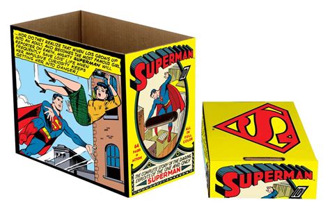 DC Comics Short Comic Book Storage Box - Superman Comic Panel | Ozzie Collectables