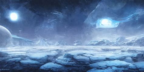 an ice planet alien landscape by doug chiang | Stable Diffusion