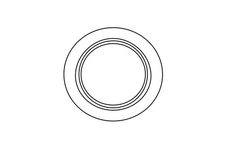 Kitchen Plate Outline Flat Icon By Printables Plazza | TheHungryJPEG