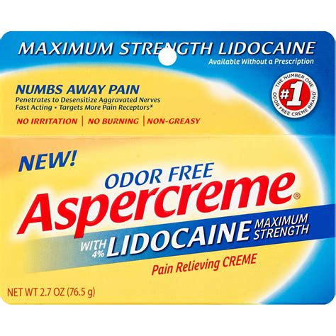 Aspercreme Pain Relieving Crème with Lidocaine 2.7oz - Walmart.com