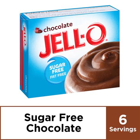 Jell-O Sugar Free Chocolate Instant Pudding Mix, 2.1 oz Box - Walmart ...