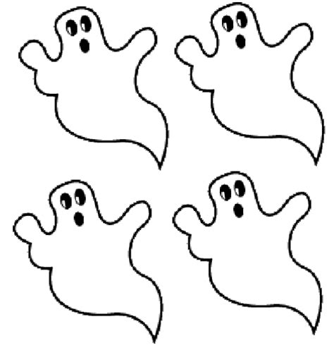 4 Ghosts to print, color, and cut-out