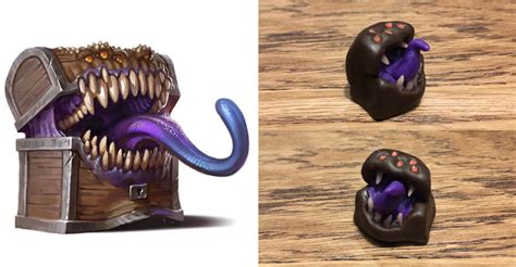 [OC] Mimic miniature for D&D made from polymer clay : r/DnD