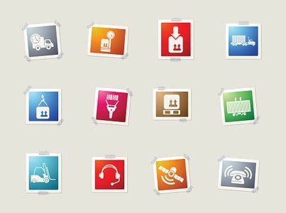 Logistics Icon Set Stock Vector | Royalty-Free | FreeImages