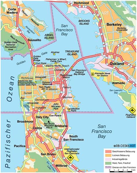 San Francisco county map - Map of San Francisco county (California - USA)