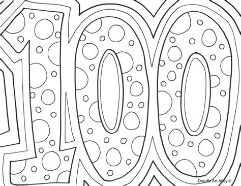 100th birthday coloring page - Clip Art Library