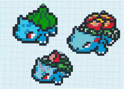 Archivo STL Pokémon Pixel Art bulbasaur iysaur Venusaur・Design para impresora 3D para descargar ...