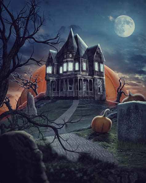 Download Halloween, Haunted House, Graveyard. Royalty-Free Stock ...