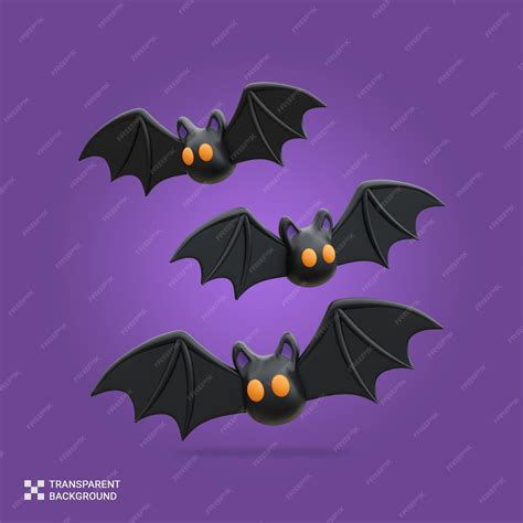 Premium PSD | Psd 3d hallowen bat icon