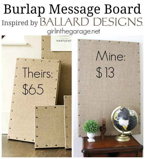 Burlap Message Board Inspired by Ballard Designs