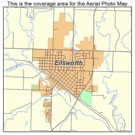 Aerial Photography Map of Ellsworth, KS Kansas