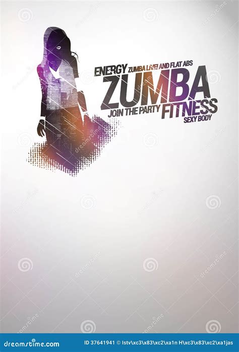 Zumba Party Or Dance Training Background Stock Illustration - Image ...