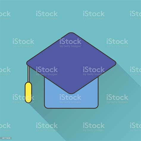 Icon Of Academic Hat Stock Illustration - Download Image Now - 2015, Achievement, Authority - iStock