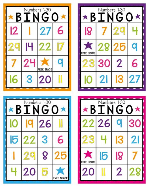 10 best free printable number bingo cards – Artofit