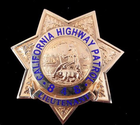 California Highway Patrol Lieutenant Badge This is