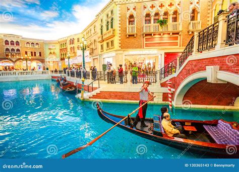 Gondola Ride Venetian Macao Editorial Stock Photo - Image of oarsmen, gambling: 130365143