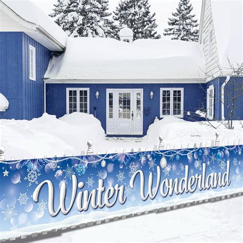 Amazon.com: Winter Wonderland Party Decorations Garden Banner, Large 9 ...