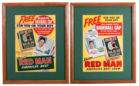 Lot Detail - RALPH KINER AND ENOS SLAUGHTER RED MAN TOBACCO BASEBALL ...