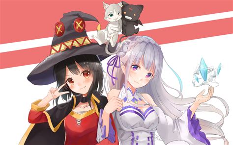 Re:Zero & KonoSuba Crossover HD Wallpaper