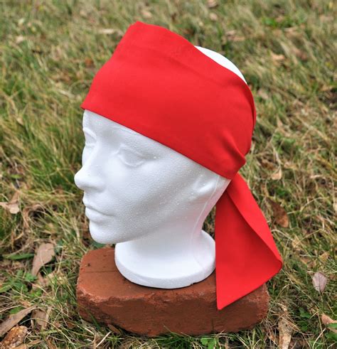 Red Pirate Head Scarf. Cotton Head Scarf. Pirate Bandana. - Etsy