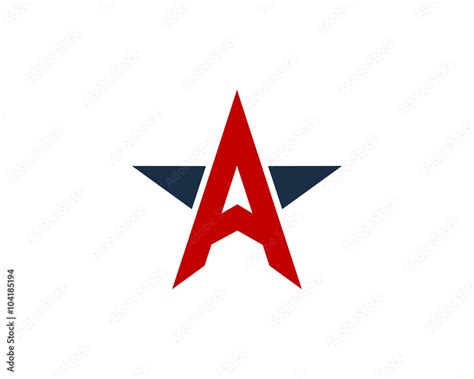 Letter A Star Logo Design Element vector de Stock | Adobe Stock