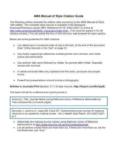 AMA Format - Examples, How to Use, PDF