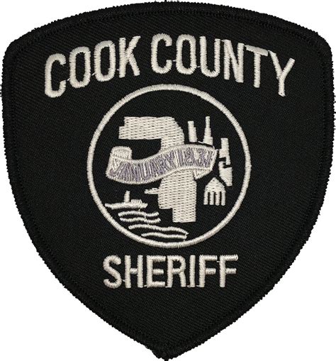 COOK COUNTY SHERIFF SHOULDER PATCH: Sheriff Black & Gray - Chicago Cop Shop