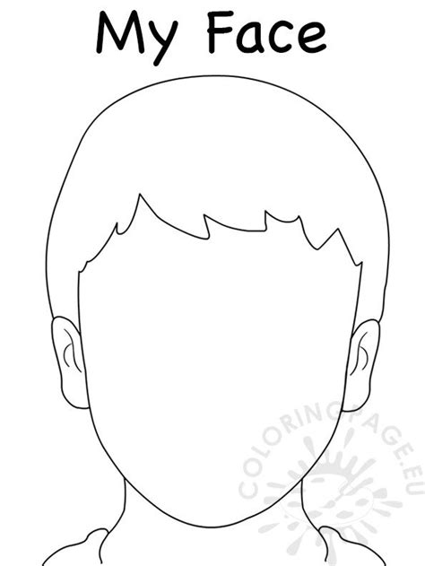 Little Boy Face Coloring Page