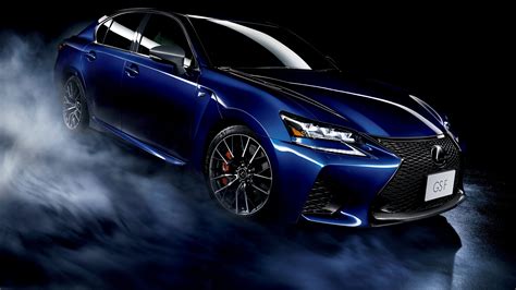 Lexus GS F blue car, smoke, black background wallpaper | cars ...