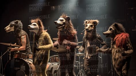 Animal rock band - Impossible Images - Unique stock images for commercial use.