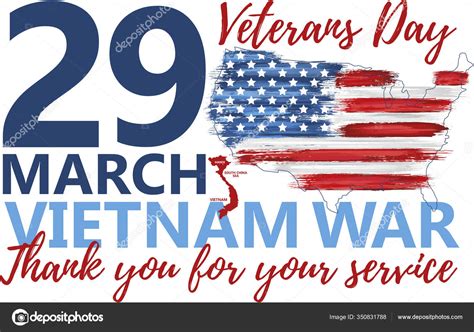 National Vietnam War Veterans Day Celebrated 29Th March Usa Banner Stock Vector Image by ...