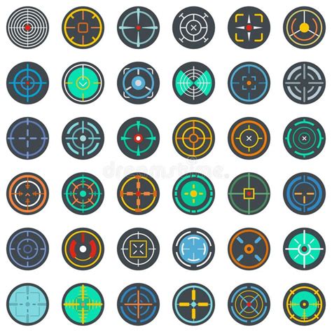 Crosshair Target Icon, Realistic Style Stock Vector - Illustration of ...