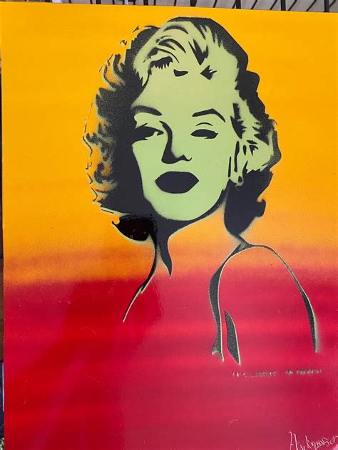 Marilyn Monroe Spray Paint Art - Etsy