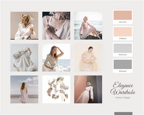 Fashion Design Wardrobe Mood Board | Mood Board Template