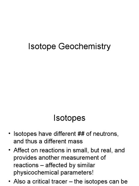 Lecture 18 - Stable Isotope Geochemistry | PDF | Distillation | Water