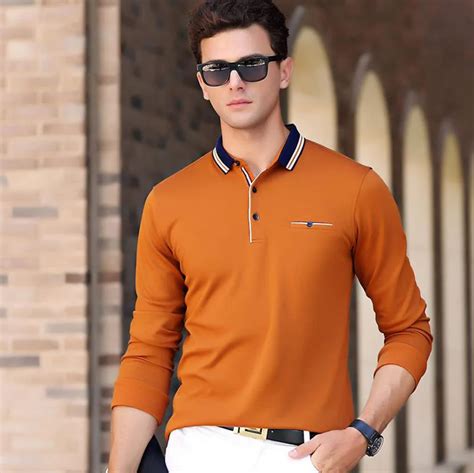 Aliexpress.com : Buy Autumn new long sleeved men's solid polo shirt, pure color casual lapel ...