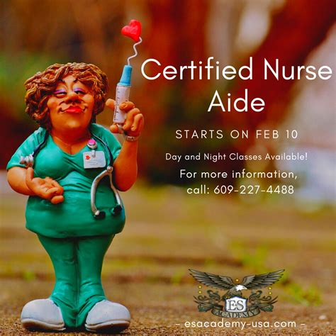 Certified Nurse Aide Classes starts on Feb 10! Day and night classes are available! For more ...