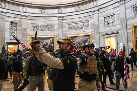 Who are these militia seen charging up the steps during the US Capitol siege?