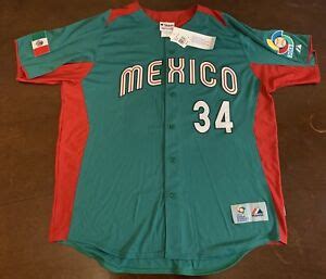 Rare Majestic WBC Mexico Fernando Valenzuela Baseball Jersey | eBay