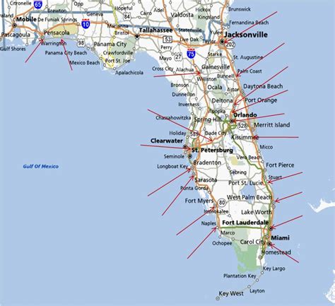 Map Of Florida East Coast Beach Towns - Printable Maps