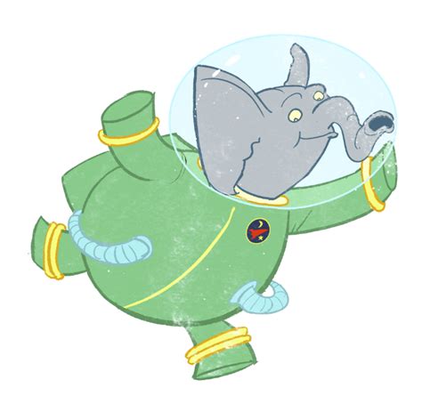 stevemaystuff: Elephant in spacesuit