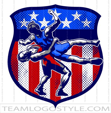 US Flag Wrestling Logo | Vector Format | AI JPG EPS PNG